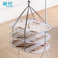 茶花（CHAHUA） 三层平铺晾晒篮 990168 77*61*82cm；大号三层款 (单位:个) 灰色