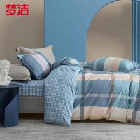 梦洁家纺 1010189092 印象几何 抗菌纯棉四件套 被套：200*230cm，床单230*245cm，枕套：48*74cm*2 (单位:套)