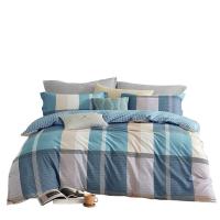 梦洁家纺 1010189092 印象几何 抗菌纯棉四件套 被套：200*230cm，床单230*245cm，枕套：48*74cm*2 (单位:套)