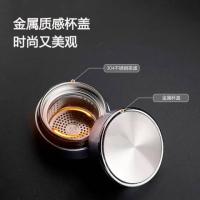 璞莉丝 PLS5252 双层玻璃杯  茶水分离 385ml （单位：个) 颜色随机发