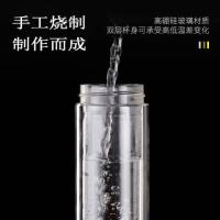 璞莉丝 PLS8043 双层玻璃杯  茗逸系列 300ml （单位：个) 颜色随机发