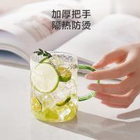 京东京造 YC23160 锤纹分饮杯饮用玻璃水杯高颜值杯子茶杯咖啡杯牛奶杯四只装300ml（单位：组）
