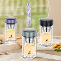 璞莉丝 PLS5108 双层玻璃杯  炫彩系列 220ml （单位：个) 颜色随机发
