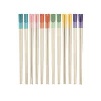 京东京造 JZ-KED098合金筷 抗菌防滑不易霉家用分餐筷 抗菌99.9%一人一色12双装(单位:盒)（蓝、粉橘、绿、黄、紫色各2双）盒)