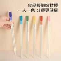 京东京造 JZ-KED098合金筷 抗菌防滑不易霉家用分餐筷 抗菌99.9%一人一色12双装(单位:盒)（蓝、粉橘、绿、黄、紫色各2双）盒)