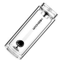 希诺 XN-6702 双层玻璃杯 345ml 不锈钢色（单位：个）