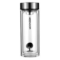 希诺 XN-6702 双层玻璃杯 345ml 不锈钢色（单位：个）