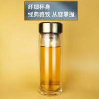 百斯克 BSK-BB300224臻享抗菌茶水分离双层玻璃钛杯 300ml（单位：个）
