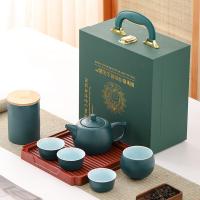 贝格帝 BGD-XC08 小城故事茶礼套装 8件套 品茗杯35ml*3+主人杯130ml*1+茶叶罐300ml*1+茶壶200ml*1+干泡盘*1+礼盒*1 （单位：套）