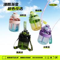 吨吨（BOTTLED JOY） 大容量塑料 塑料杯 600ml 酷黑绿（单位：个）