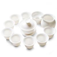 苏氏陶瓷（SUSHI CERAMICS）如脂瓷高白瓷茶具11件套 茶杯*8茶漏*1茶海*1茶壶*1（单位：套）