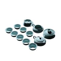 苏氏陶瓷（SUSHI CERAMICS）汝窑茶具 12件套 茶杯*8茶漏*1茶海*1盖碗*1茶壶*1（单位：套）