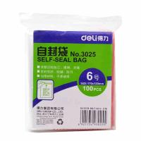 得力（deli） 3025 6号密封袋 16*12cm 100只/包(单位：包)