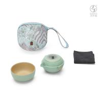 万仟堂 平安客 功夫茶具套装 1壶1杯 湖绿釉（单位：套）