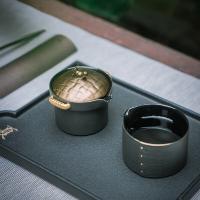 万仟堂 蒸蒸日上陶瓷快客杯套装 （1茶壶1茶海1大杯1小杯）128*124*115mm (单位：套）