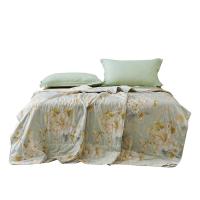 富安娜（fuanna） 逸彩关蕖 夏凉被 203*229cm 370g（单位：床）绿色 新旧款式随机发货