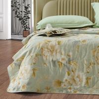 富安娜（fuanna） 逸彩关蕖 夏凉被 203*229cm 370g（单位：床）绿色 新旧款式随机发货
