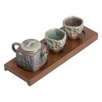 苏氏陶瓷（SUSHI CERAMICS） 遇见敦煌 觉者功夫茶具套装 茶壶150ml*1 觉者杯50ml*2 茶盘*1（单位：套）