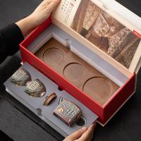 苏氏陶瓷（SUSHI CERAMICS） 遇见敦煌 觉者功夫茶具套装 茶壶150ml*1 觉者杯50ml*2 茶盘*1（单位：套）