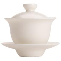 苏氏陶瓷（SUSHI CERAMICS） 中国白素烧 三才盖碗 110ml（单位：个）白色