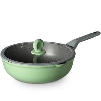 炊大皇（COOKER KING） B50045 竹青石系列锅具套装 炒锅+煎锅+奶锅 三件套 绿色（单位：套）