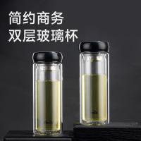 康厨亚（KANGCHUYA） KX8635-st320 双层玻璃杯 320ml 黑色（单位：个）