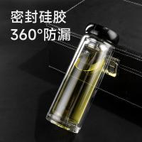 康厨亚（KANGCHUYA） KX8635-st320 双层玻璃杯 320ml 黑色（单位：个）