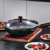 荣事达（Royalstar） RSD083-FJ 麦饭石锅具二件套 炒锅+汤锅 32cm+22cm 黑色（单位：套）