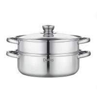 德铂（Debo） DEP-DS395 罗森304不锈钢汤锅双层蒸锅 28cm/4.5L (单位: 个)