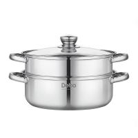德铂（Debo） DEP-DS395 罗森304不锈钢汤锅双层蒸锅 28cm/4.5L (单位: 个)
