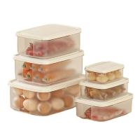 斯弥儿 收纳盒六件套 SMR-CFYPCJ007 300ml*1 600ml*1 1000ml*1 1500ml*1 2000ml*1 3050ml*1 (单位:套) 乳白色盒盖+半透明盒身