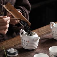 苏氏陶瓷（SUSHI CERAMICS） J0259 茶具玉雪鸟语花香礼盒功夫茶具套装 茶壶160ml，茶海220ml，茶杯55ml*3 (单位:套)