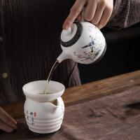 苏氏陶瓷（SUSHI CERAMICS） J0259 茶具玉雪鸟语花香礼盒功夫茶具套装 茶壶160ml，茶海220ml，茶杯55ml*3 (单位:套)