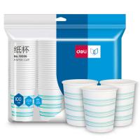 得力（deli）19205 纸杯 228ml 100只/包（单位：包） 白