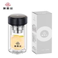 璞莉丝 PLS5108  炫彩系列 双层玻璃杯 220ml（单位：个）颜色随机