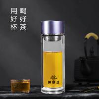 璞莉丝 PLS8043 茗逸系列 双层玻璃杯 300ml  (单位：个) 颜色随机