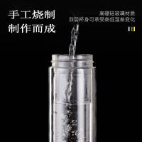 璞莉丝 PLS8043 茗逸系列 双层玻璃杯 300ml  (单位：个) 颜色随机