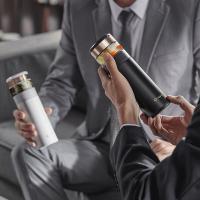 特美刻（TOMIC） 瓷化内胆茶水分离 保温杯 370ML 白色（单位：个）