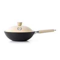 nolte HMD-97111  臻钛零涂层炒锅 32cm （单位：个）黑色