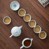 苏氏陶瓷（SUSHI CERAMICS）汝窑茶具套装 可开片可养汝瓷功夫茶具 13头 礼盒装（单位：盒）