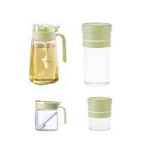 艾逸瑶选 CJ-21126 晶萃系列厨房调味储物罐 4件套（单位：套）油壶*1+调味罐*1+储物罐*2