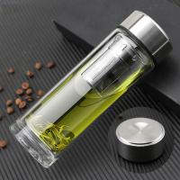 铭创知雨 PC-B2017 绅士双层玻璃杯 320ml （单位：个）银白色