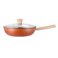德世朗 DFS-TZ939-2A 鸿运0氟陶瓷不粘两件套 30cm炒锅+硅胶铲 （单位：套） 橙色
