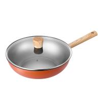 德世朗 DFS-TZ939-2A 鸿运0氟陶瓷不粘两件套 30cm炒锅+硅胶铲 （单位：套） 橙色