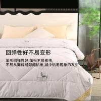 雅鹿 100%羊毛 加厚保暖秋冬被子被芯冬被 6斤200*230cm（单位：条）白色