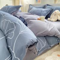 雅鹿 小清新印花四件套 双人家用 被套200*230cm 床单230*230cm 枕套48*74cm*2 (单位:套)