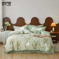 伊伊爱 TJ0JD02301962 40S加密铂金柔棉四件套 被套：200*230cm 床单：245*250cm 枕套：48*74cm*2（单位：套）林夕绿