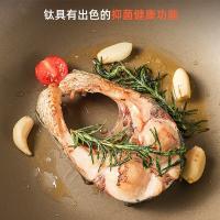 康厨亚（KANGCHUYA）KX6916经典有钛不粘炒锅 含玻璃盖 32cm（单位：个）钛金色