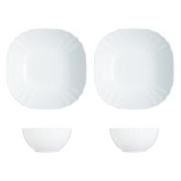 乐美雅V7258露特莎餐具4件套 饭碗12cm*2深盘22cm*2 （单位：套）白色