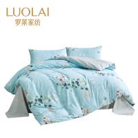 罗莱家纺（LUOLAI） 超柔全棉四件套 纸落云烟 被套200*230cm 床单230*240cm枕套48*74cm*2 (单位:套)